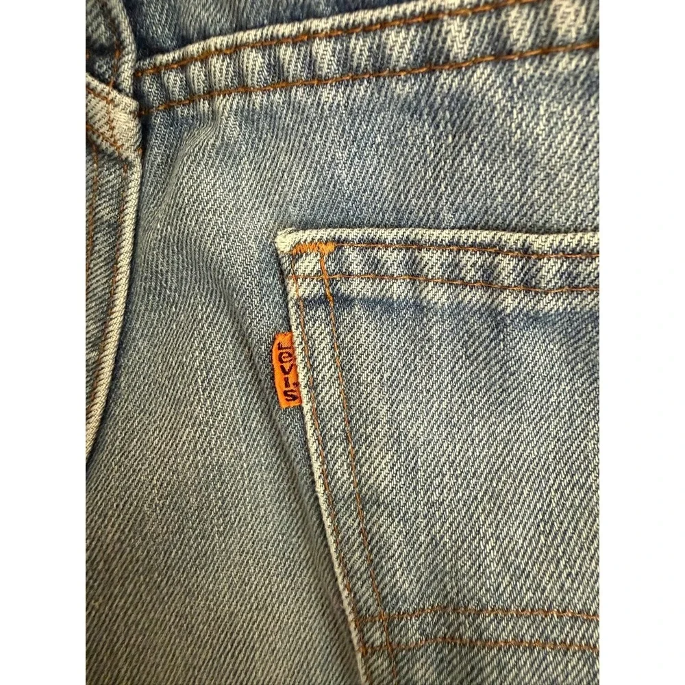 Vintage Levis 517 Bootcut Jeans Mens 32x31 Fits 30x30 Orange Tab USA 80s Blue